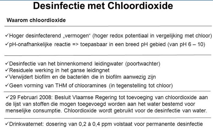 Nodige concentratie ClO2